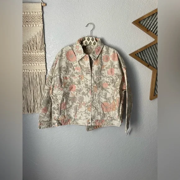 Free People Opal Swing Printed Denim Jacket 💫 - Picture 5 of 9